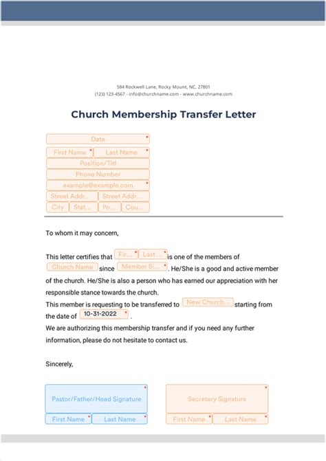 Transferring church property